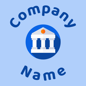 Courthouse logo on a Columbia Blue background - Architettura