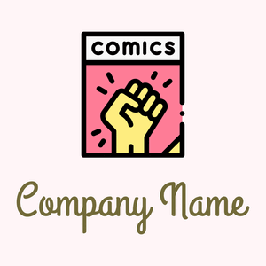 Black Comic book on a Lavender Blush background - Arte & Intrattenimento