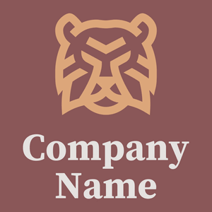 Tiger logo on a Rose Taupe background - Tiere & Haustiere