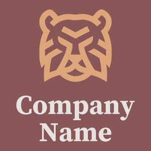 Tiger logo on a Rose Taupe background - Animaux & Animaux de compagnie