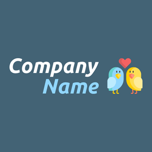 Love bird logo on a Bismark background - Partnervermittlung