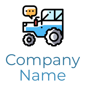Tractor on a White background - Agricultura