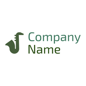 Green Saxophone logo on a White background - Arte & Entretenimiento
