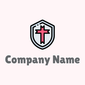 Shield logo on a Lavender Blush background - Abstrato