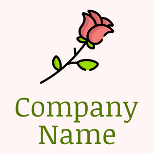 Rose logo on a Snow background - Computer