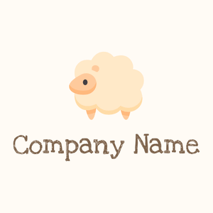 Sheep on a Floral White background