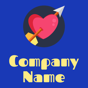 Cupid logo on a Persian Blue background - Rencontre