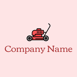 Lawn mower on a Misty Rose background - Landwirtschaft