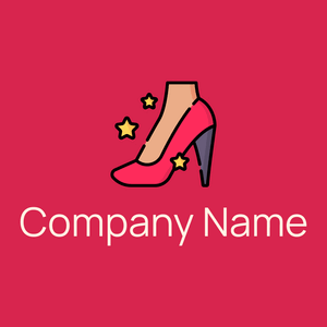 High heels logo on a pink background - Abstracto