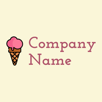 Ice cream logo on a Early Dawn background - Comida & Bebida