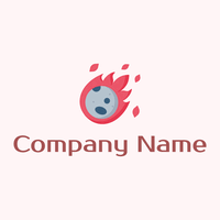 Meteorite logo on a Snow background - Abstrait