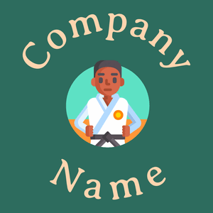 Karate logo on a Eden background - Sport