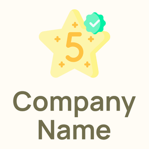 Five stars on a Floral White background - Abstracto