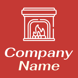 Fireplace logo on a Mahogany background - Spelletjes & Recreatie
