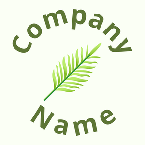 Tropical leaves logo on a Ivory background - Medio ambiente & Ecología
