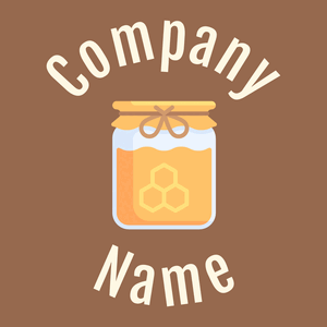 Honey logo on a Dark Tan background - Essen & Trinken