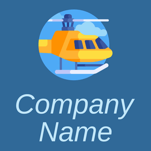 Helicopter logo on a Lochmara background - Auto & Voertuig