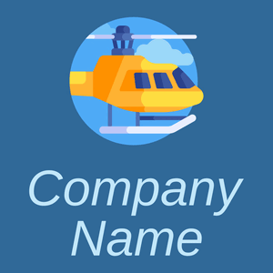 Helicopter logo on a Lochmara background - Automobile & Véhicule