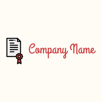 Diploma logo on a Floral White background - Abstrait