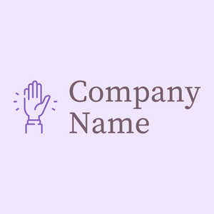 Hand up logo on a Magnolia background - Abstrait