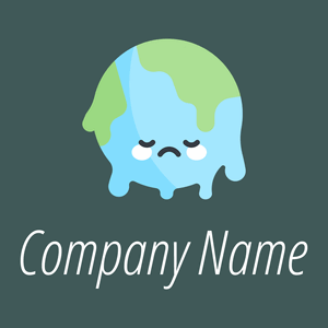 Global warming logo on a Casal background - Ecologia & Ambiente