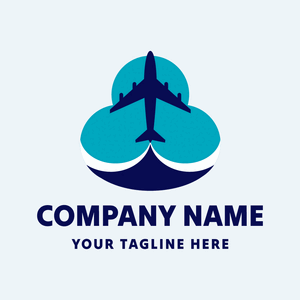 flying plane and cloud logo - Viagens & Hotel