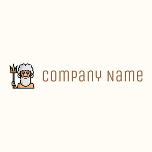 Poseidon logo on a Floral White background - Religiosidade
