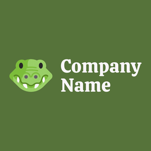 Crocodile logo on a Fern Green background - Animales & Animales de compañía