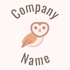 Owl logo on a Snow background - Abstrait