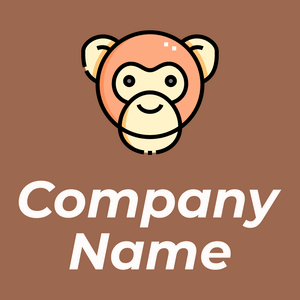 Chimpanzee on a Dark Tan background - Tiere & Haustiere