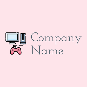 Playing videogames logo on a Lavender Blush background - Giochi & Divertimento