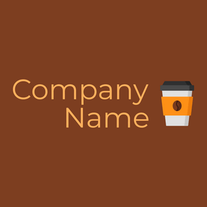 Coffee cup logo on a Peru Tan background - Nourriture & Boisson