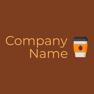 Coffee cup logo on a Peru Tan background - Cibo & Bevande