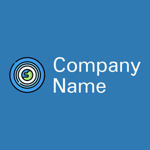 Atmospheric science logo on a Lochmara background - Ecologia & Ambiente