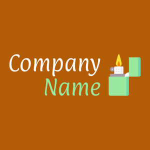 Fire lighter logo on a Rust background - Abstracto