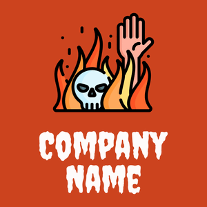 Hell logo on a Chocolate background - Religión