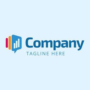 Speech bubble and chart logo - Comunicaciones