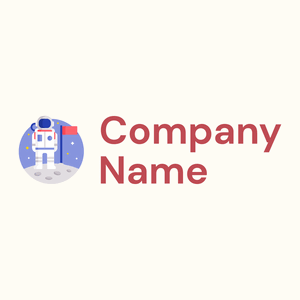 Astronaut logo on a Floral White background - Abstrato