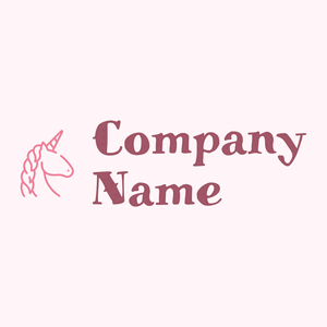 Outlined Unicorn logo on a Lavender Blush background - Abstrato