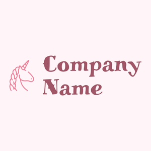 Outlined Unicorn logo on a Lavender Blush background - Abstrait