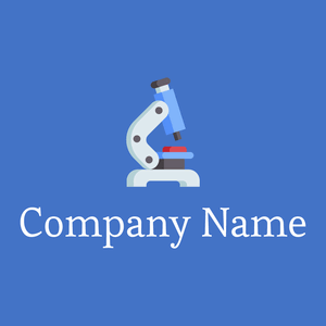 Microscope logo on a Free Speech Blue background - Medical & Farmacia