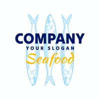 anchovy fish logo - Tiere & Haustiere