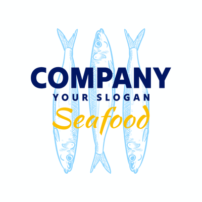 anchovy fish logo - Dieren/huisdieren