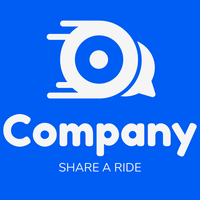Blue carpooling logo - Community & No profit