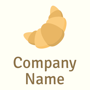 Croissant logo on a Ivory background - Comida & Bebida