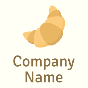 Croissant logo on a Ivory background - Cibo & Bevande