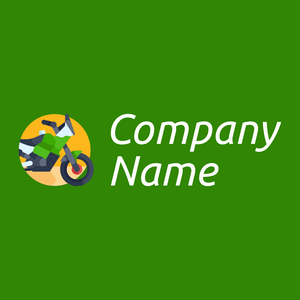 Motocross logo on a Green background - Automobiles & Vehículos