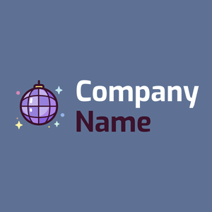 Disco ball logo on a Waikawa Grey background - Entertainment & Arts
