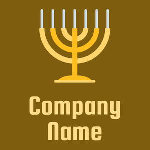 Hebrew logo on a Raw Umber background - Religious