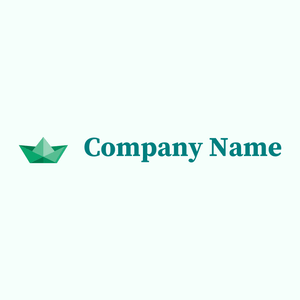 Origami logo on a Mint Cream background - Abstrato